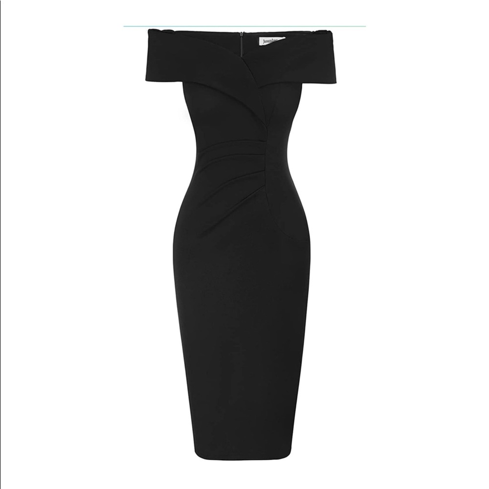 Strapless black dress